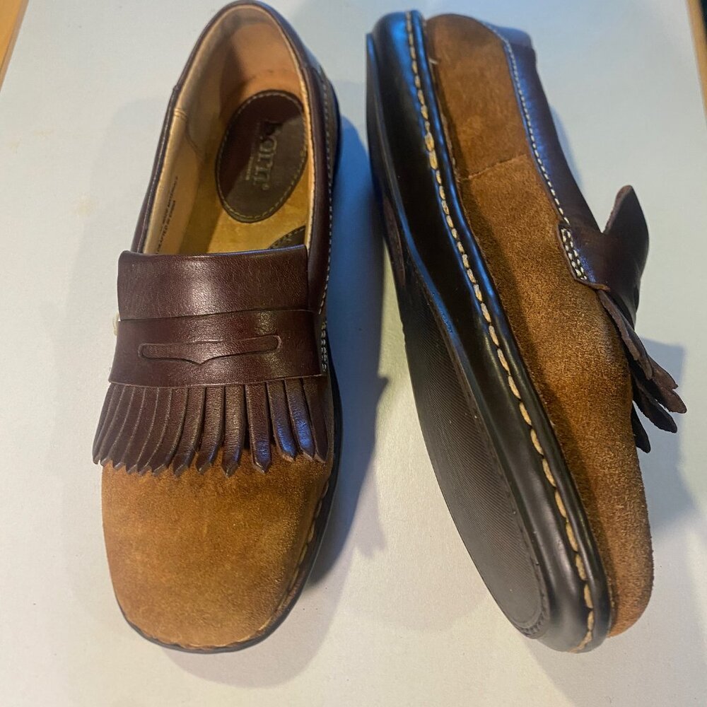 Born - Size 7M - Women's Kiltie Two-Tone Penny Loafers